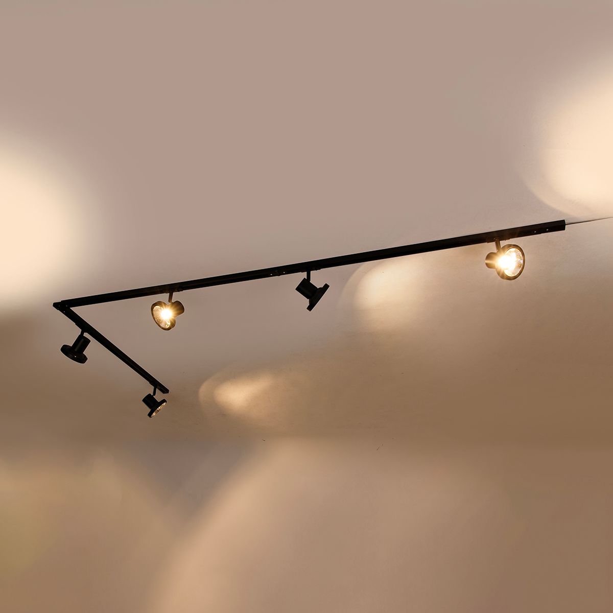 Modern railsysteem met 5 spots zwart 1-fase 300 cm - Iconic Jeany