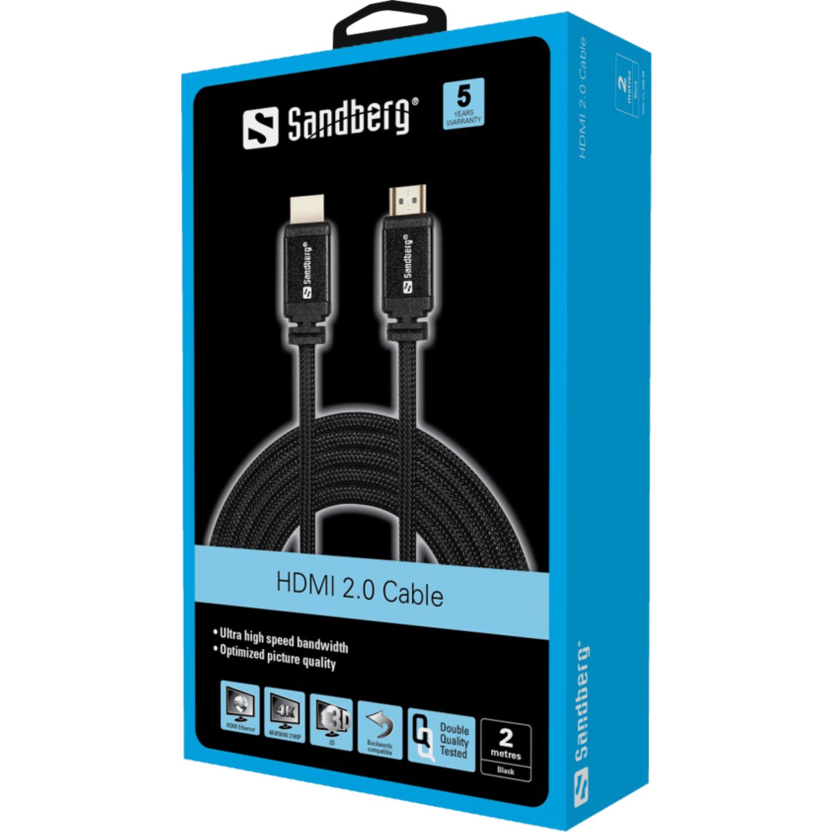 SANDBERG HDMI 2.0 19M-19M, 2m