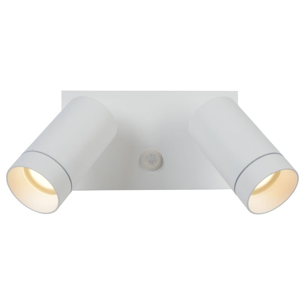 Spot Taylor in wit GU10 2-lichts IP54 met bewegingsmelder