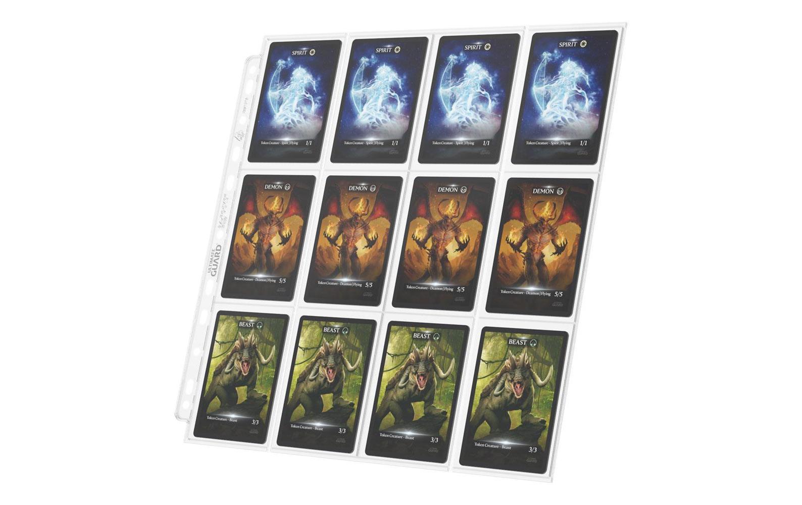 Ordner-Einlagen 24-Pocket QuadRow Pages Transparent 10 Stk.Hochwertige Ordnerseiten mit Side-Loading 24 Taschen