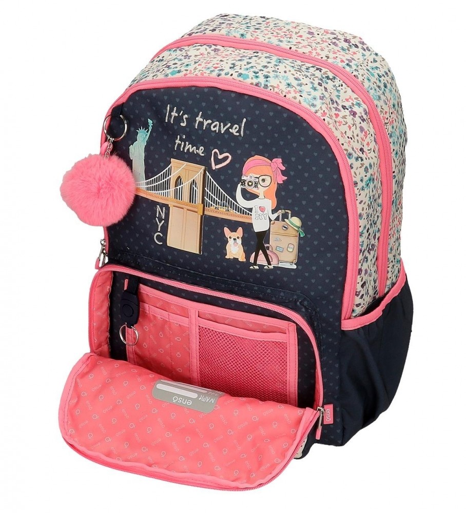 Mochila Enso Travel Time com dois compartimentos e carrinho náutico.