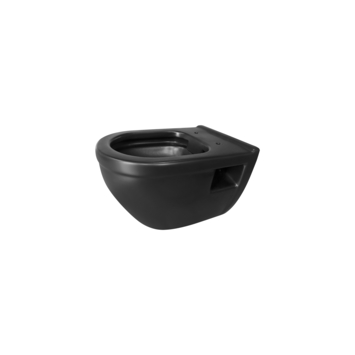 Atlantic hangend toilet Tyler randloos zwart inclusief wc bril