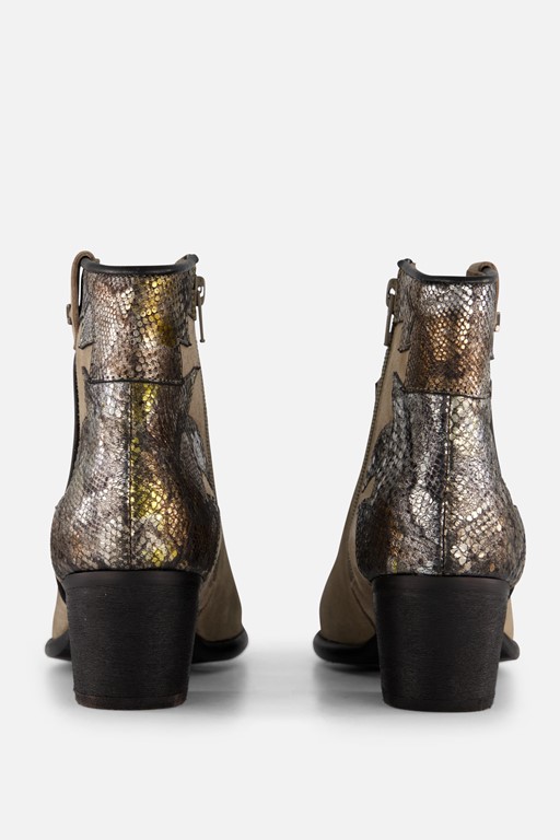 Lazamani Cowboylaarzen taupe Leer