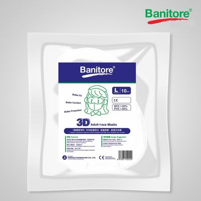 Masque ergonomique individuel 3D à usage unique - Taille M