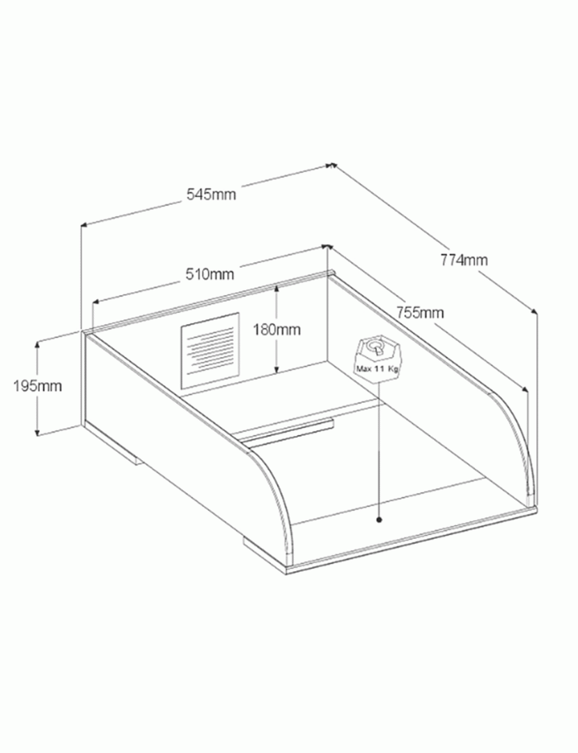 SHELTER White Changing Table Support