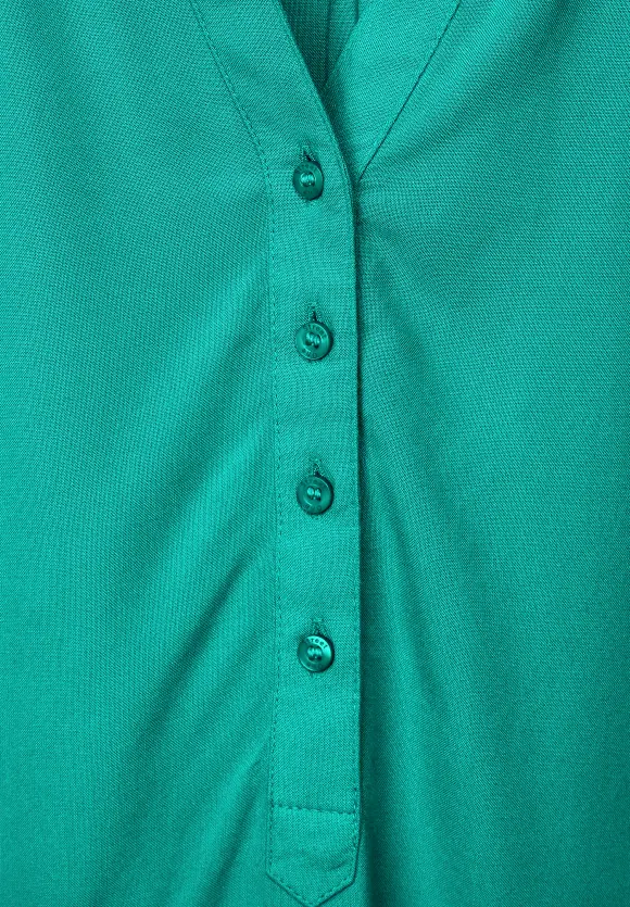 Longbluse in Unifarbe - iced green