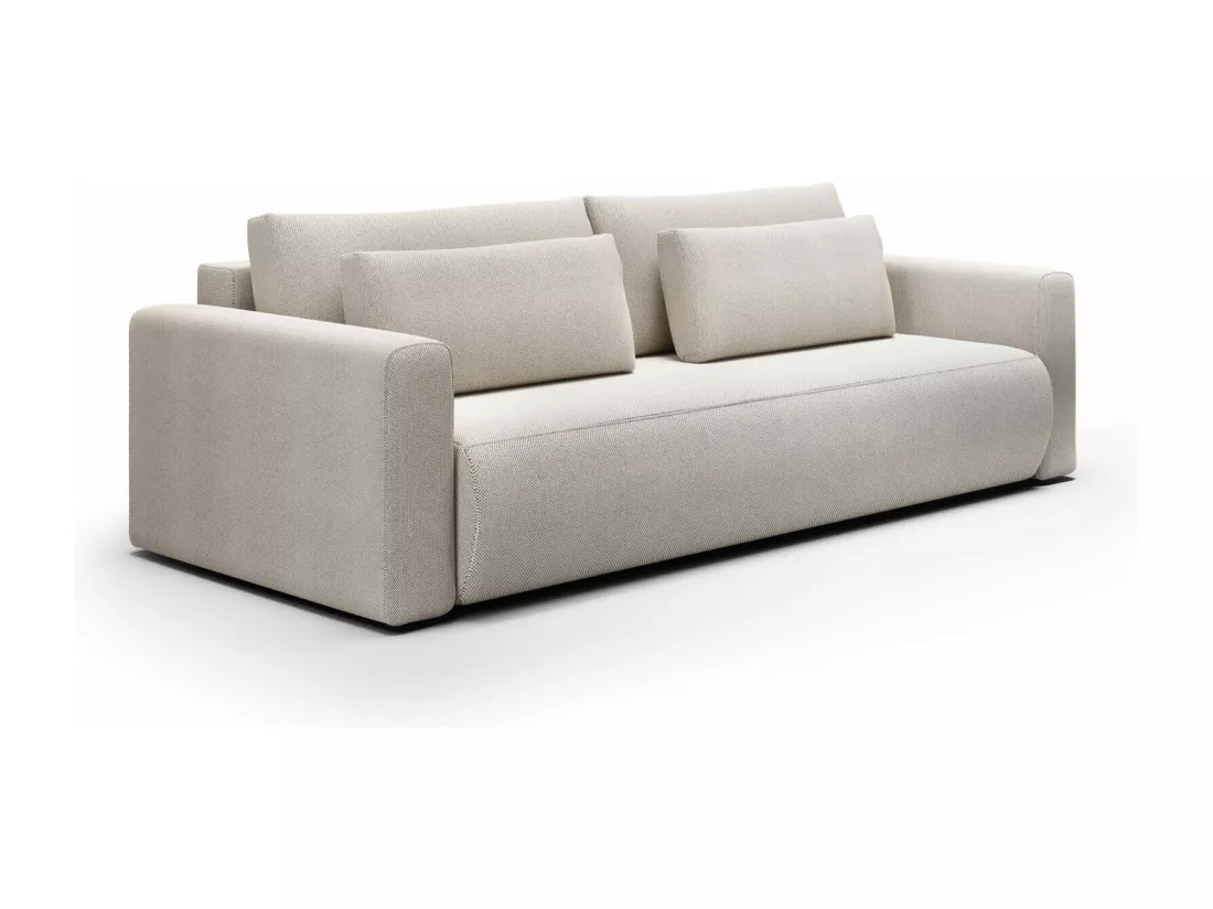 Canapé convertible 4 places WELLY Gris clair