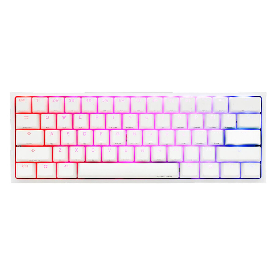 Ducky Channel One 2 Mini RGB - Blanc - Cherry MX Noir