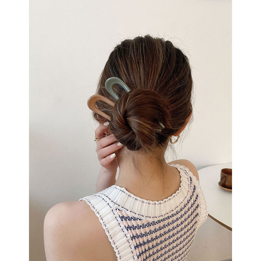 (10cm) Haarnadel Metall French Twist Klammer Dutt Haarschmuck - Gold