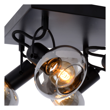 Lucide Madee Plafondspot zwart 4x