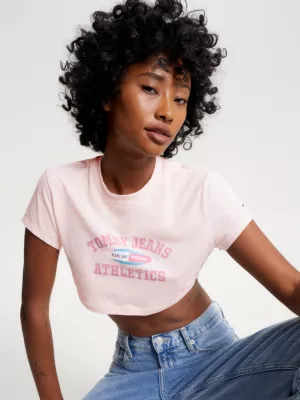 Camiseta cropped ultra com logo de Nova York