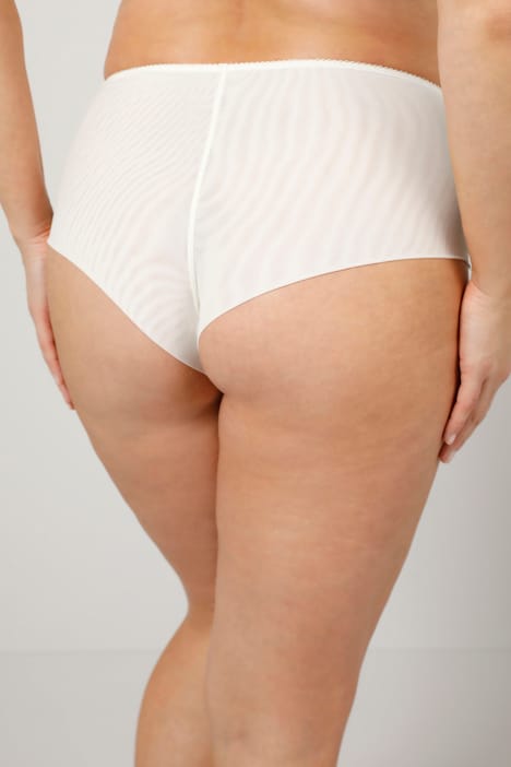 Panty, bestickte Tüll-Vorderseite, Mesh