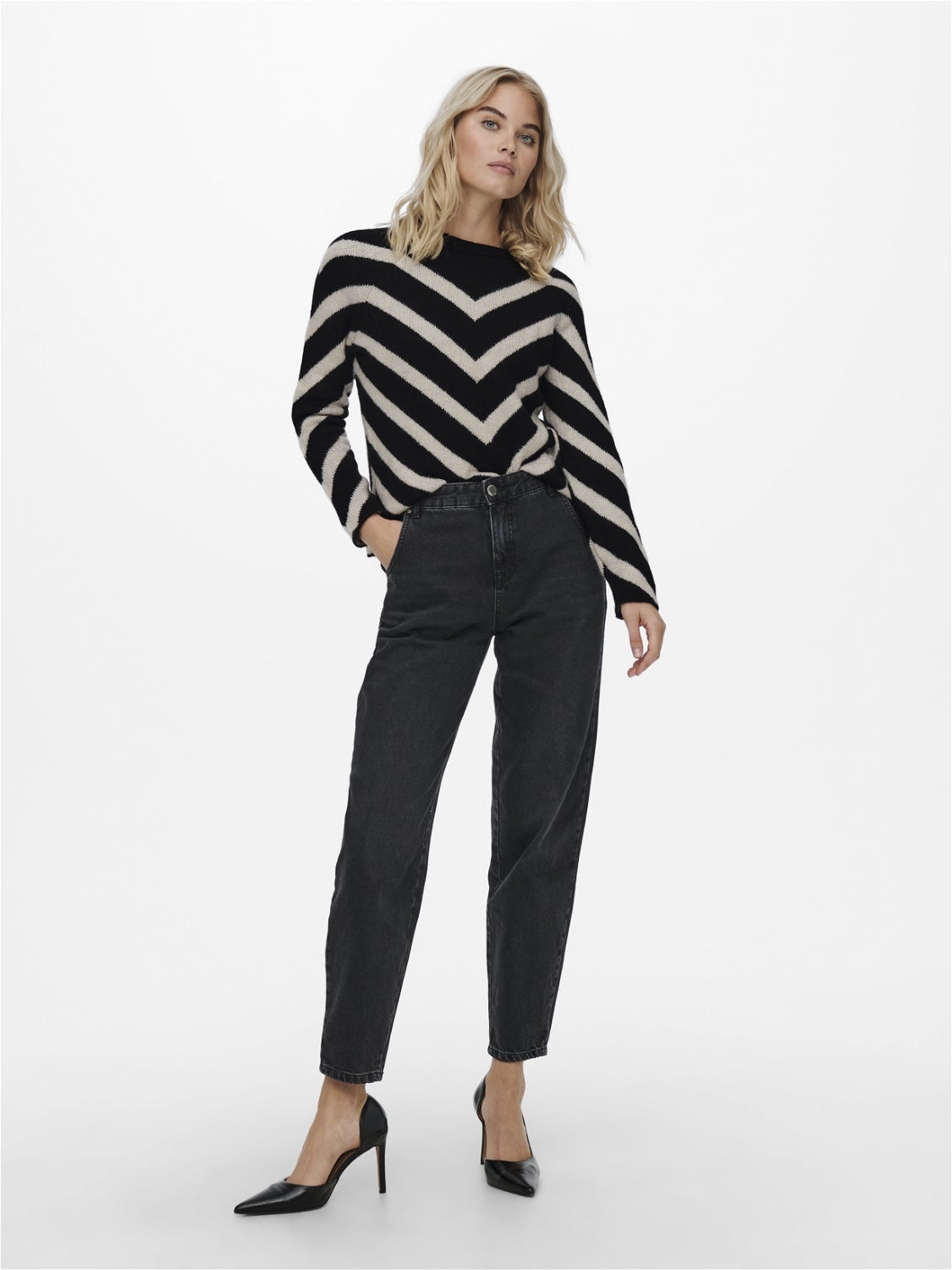 ONLELIZA Strickpullover Black