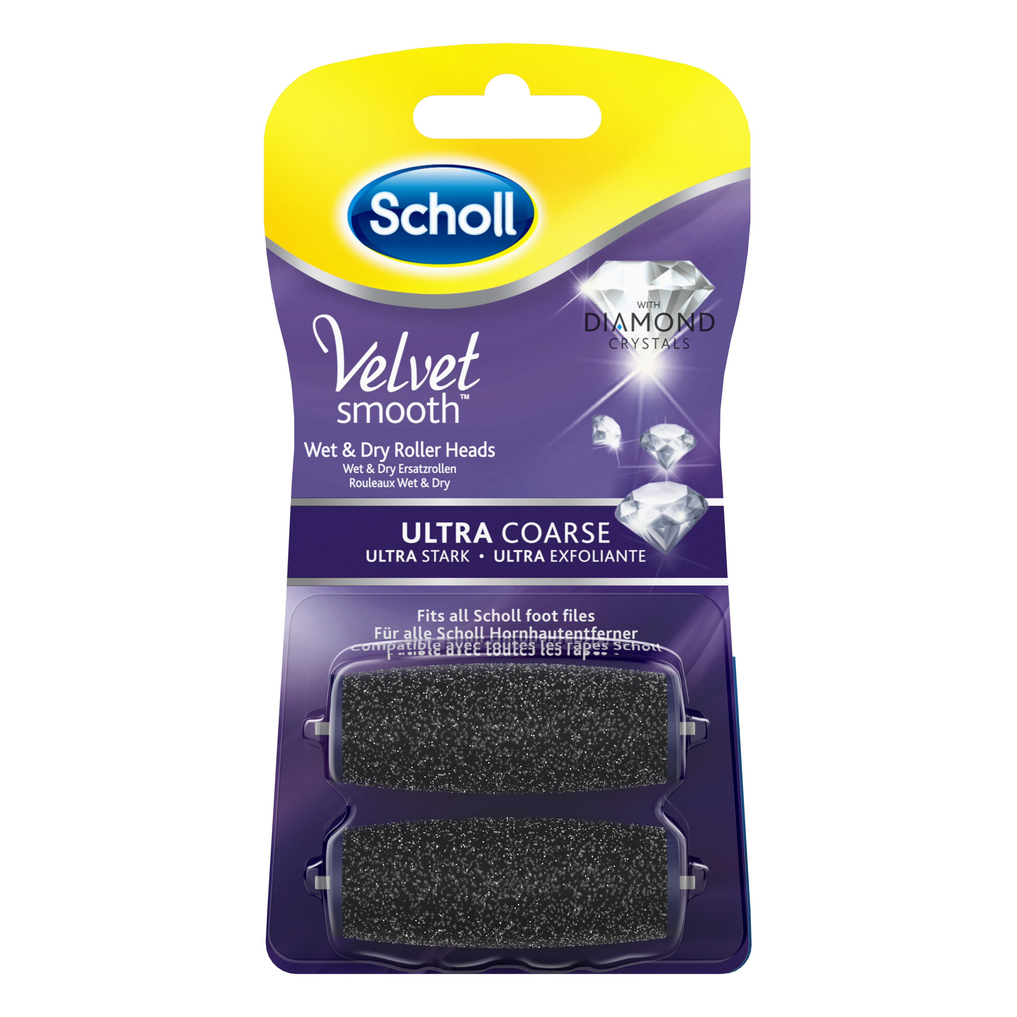 SCHOLL Velvet Smooth Pedi Rollen ultra stark Diamond 2 Stk