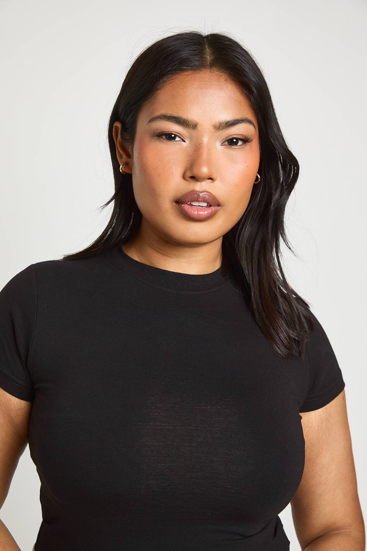 boohoo Haut Ajusté Basique À Manches Courtes Plus