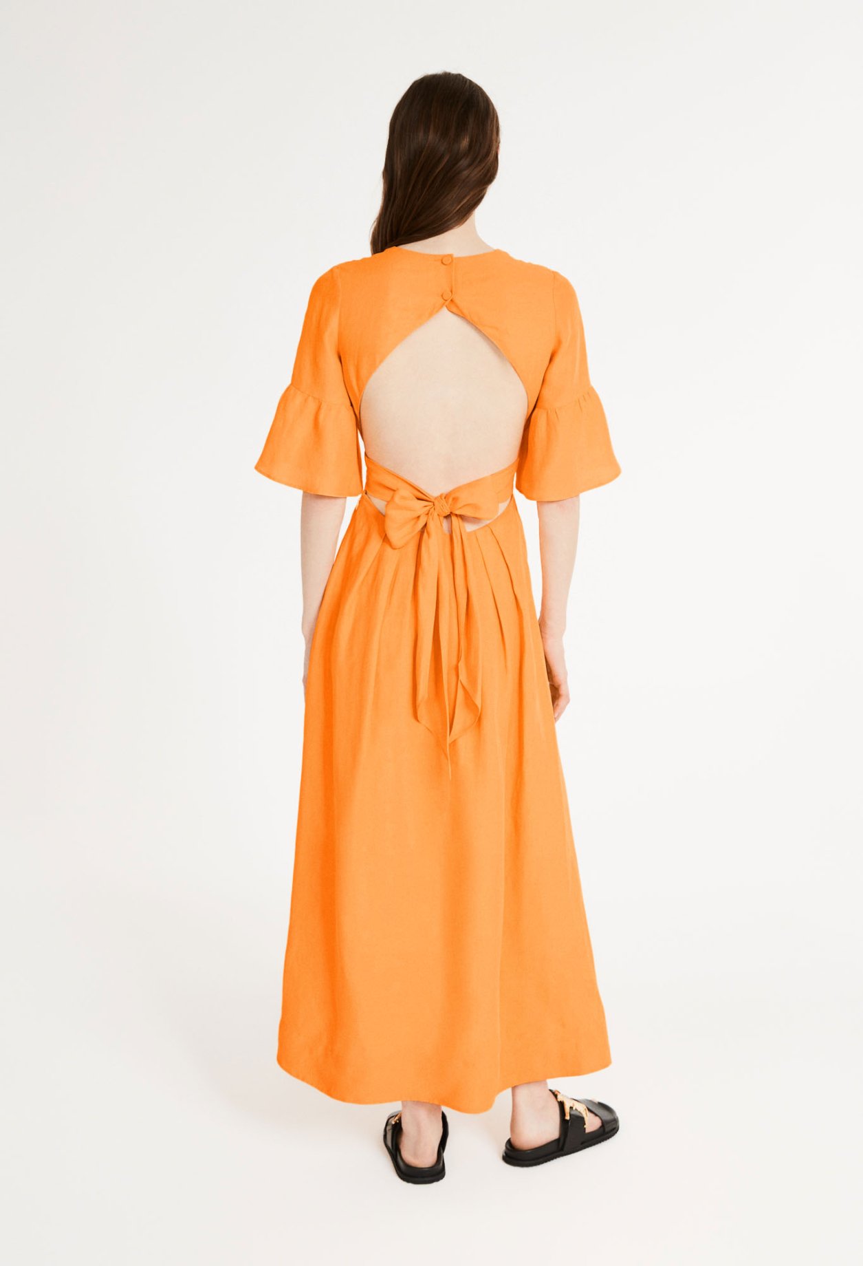 Robe longue jaune