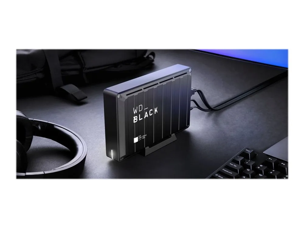WD_BLACK D10 Game Drive WDBA3P0080HBK - Harddisk - 8 TB - ekstern (bærbar) - USB 3.2 Gen 1 - 7200 rpm - sort