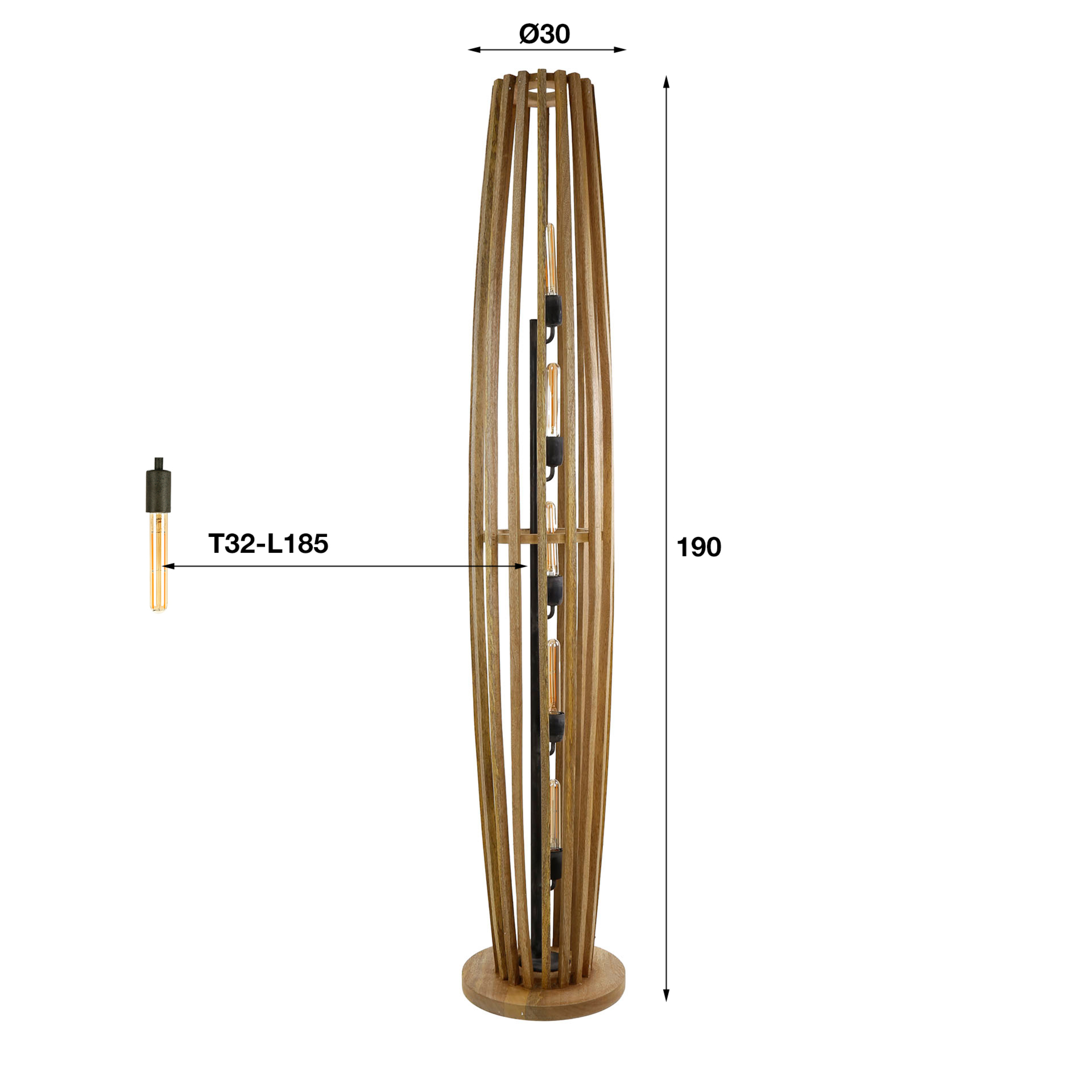 Stehleuchte ORBIT WOOD