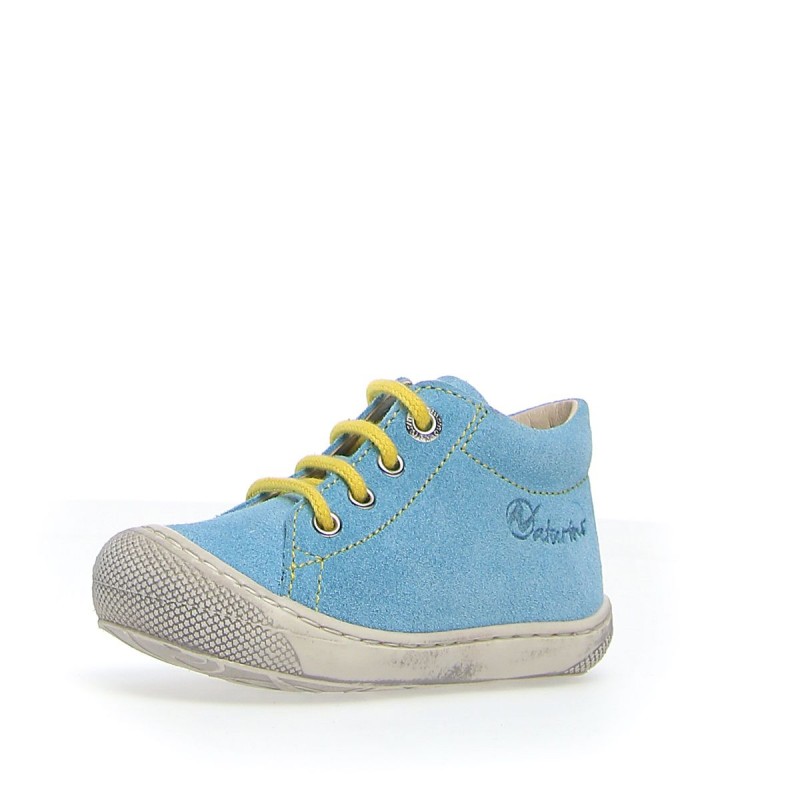 Naturino Naturino Cocoon Supersouple Lacets suede bleu ciel