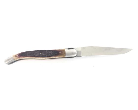 Laguiole Tradition 12 cm - 2 mitres - Chêne de Barrique Couteau de Poche Forge de Laguiole