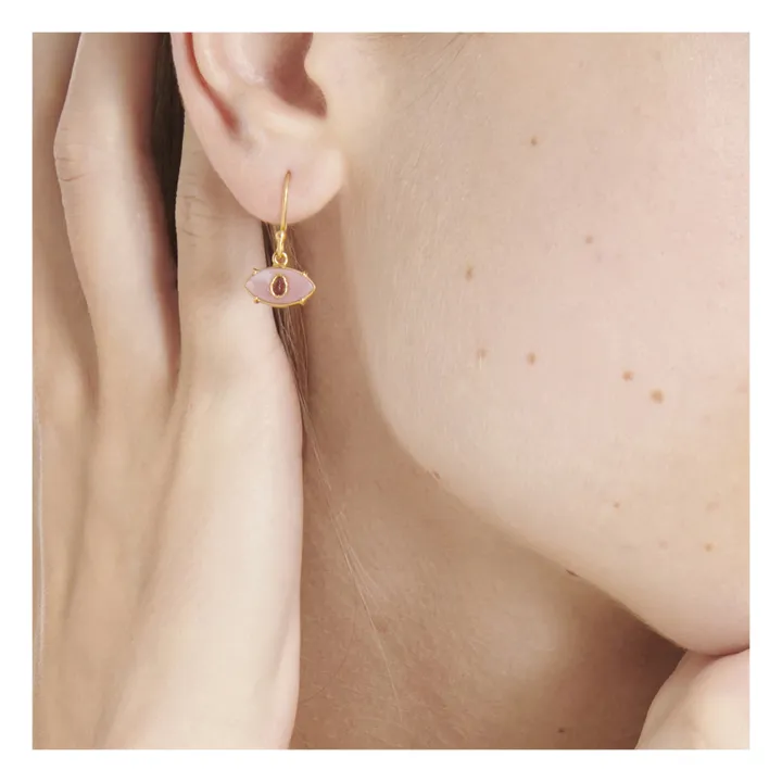 Bohemian Rhapsodie Paris Boucle d'oreille Ayin Opale Rose | Rose