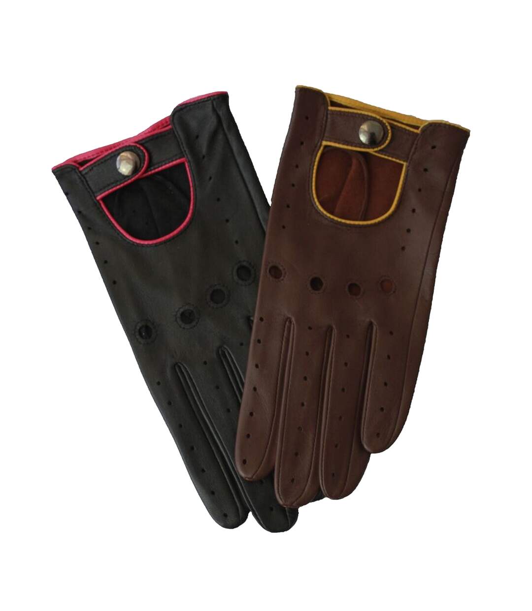 Eastern Counties - Gants de conduite pour femmes (Marron/ Ocre) - UTEL214