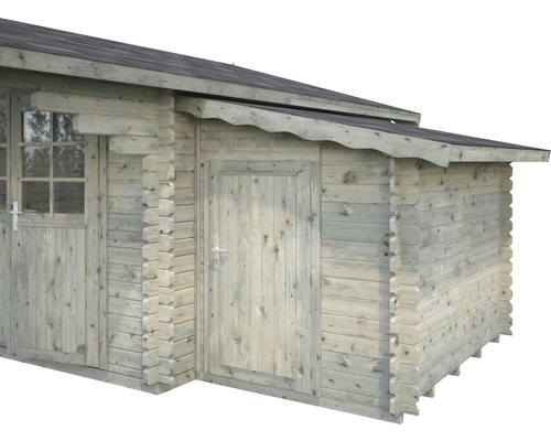Palmako aanbouwschuur 163 x 235 cm, grijs gegrond
