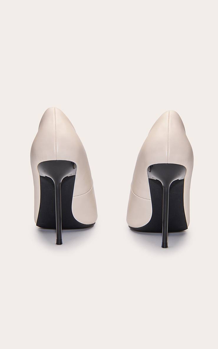 Crème Escarpins À Talons Hauts En Synthétiquecuir À Bout Pointu