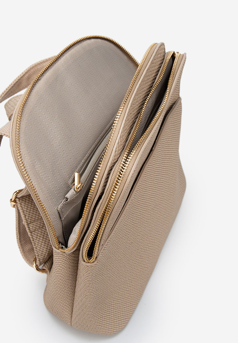 Sac à dos pour femme beige Akaria V2
