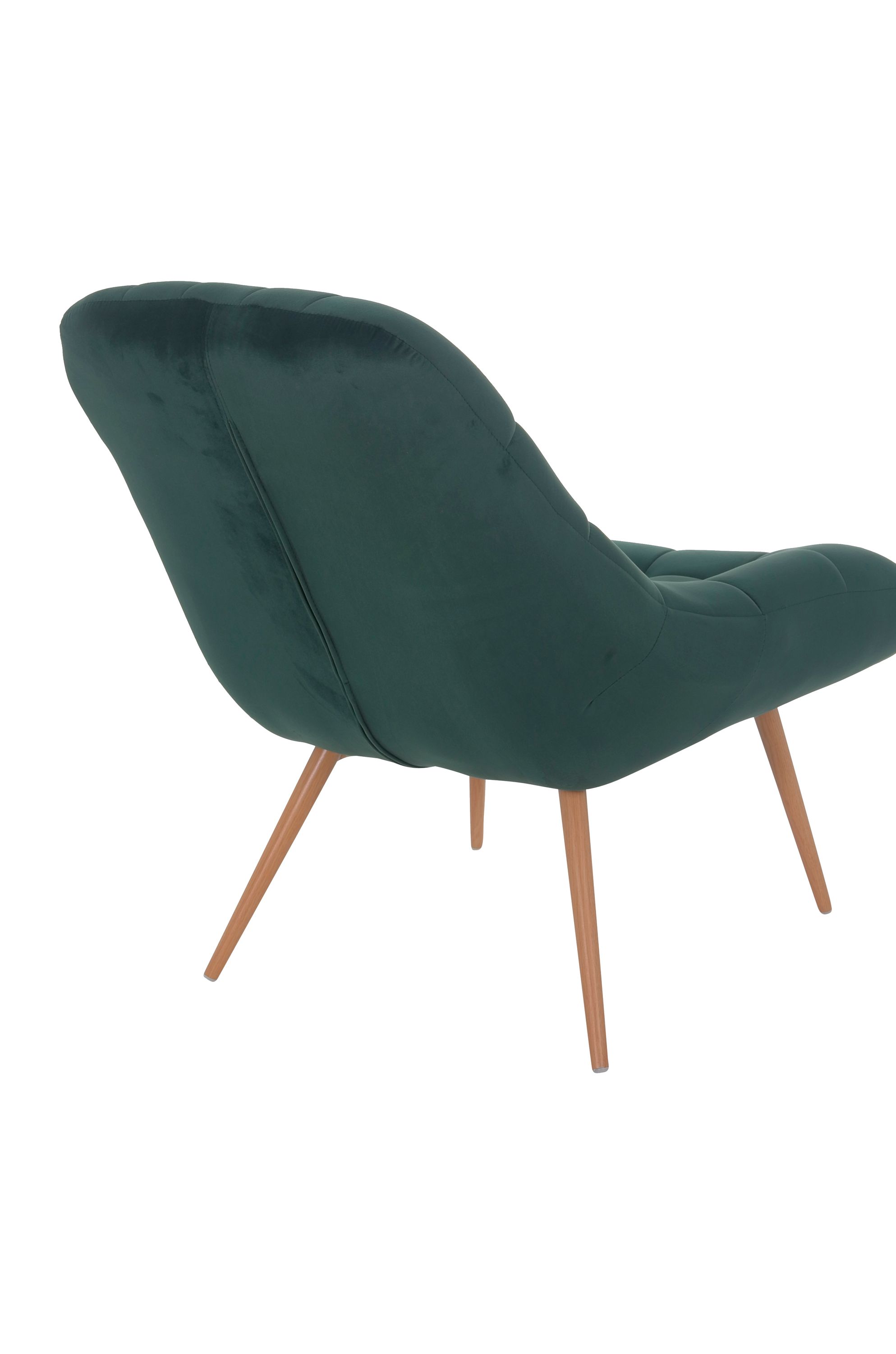 Sessel XXL Samt grün Holzoptik Relaxsessel Polstersessel Loungesessel