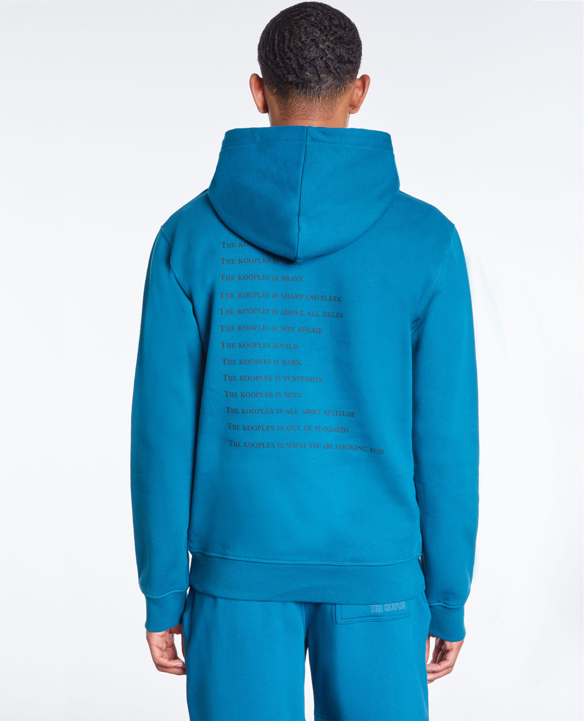 Sweatshirt What is bleu à capuche