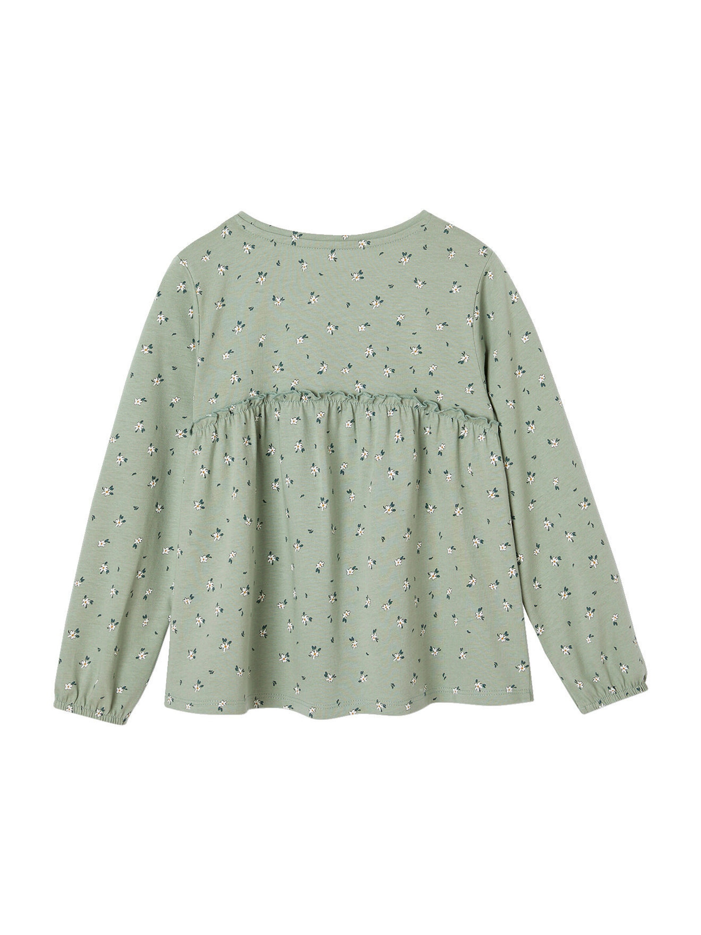 Vertbaudet Mädchen Blusenshirt mit Print graugrün