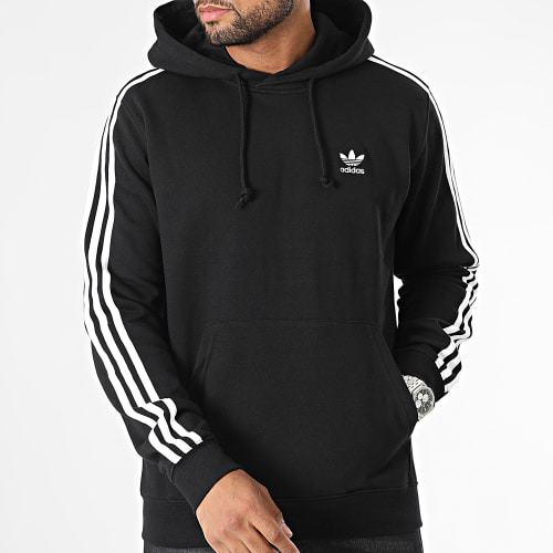 Sweat Capuche A Bandes 3 Stripes IM2088 Noir