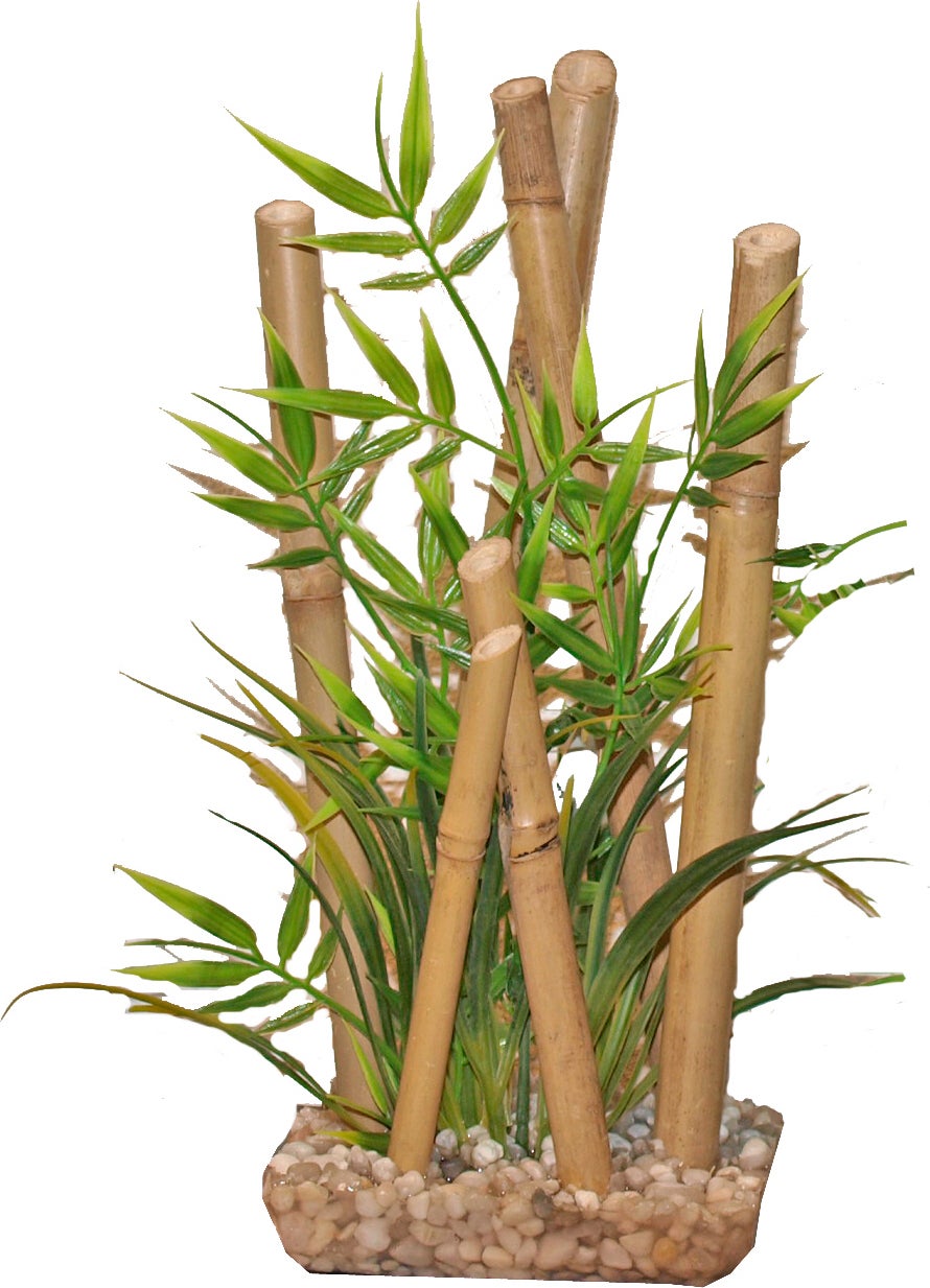 Sydeco aquarium decoratie bamboe naturel 10 x 10 x 25 cm
