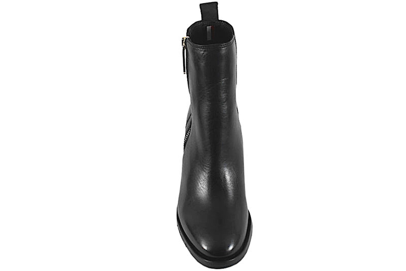 TOMMY HILFIGER ZIP HIGH FEEL BOOT STØVLE I SORT GLAT SKIND