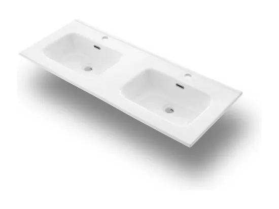 Ensemble double vasque 4 pièces LARISSA ciment
