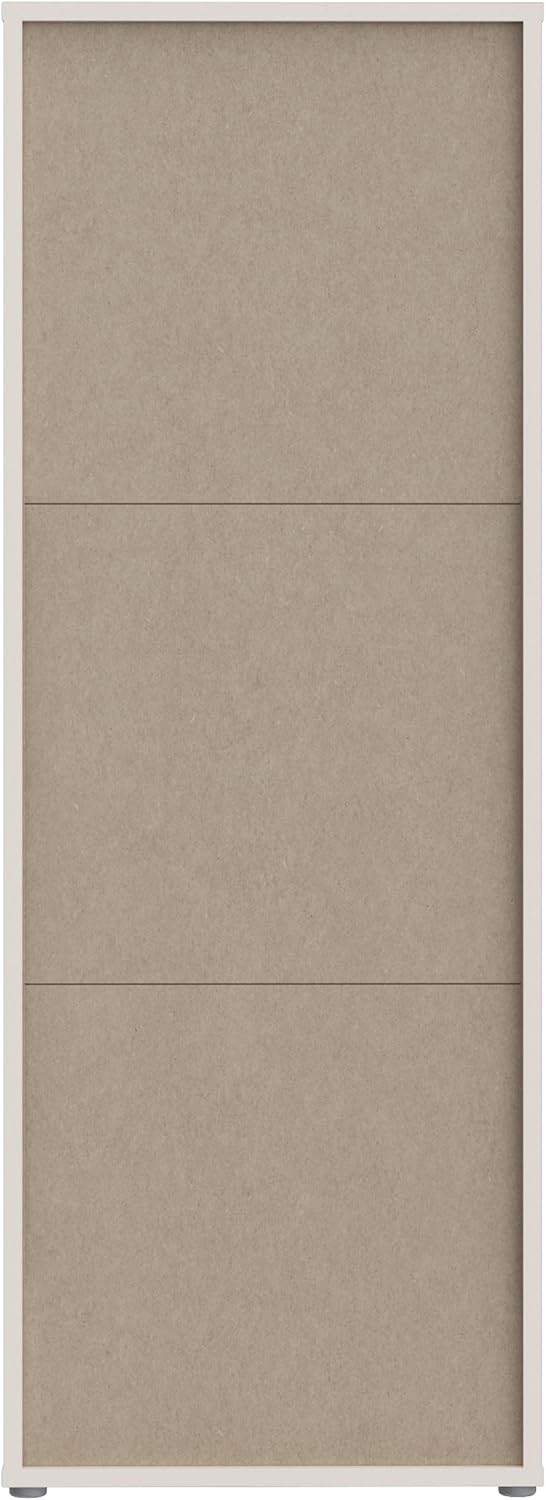 Forte Alice Springs Vitrine 60 70, Wohnzimmervitrine mit 3 Türen, Glasdetail, Wohnzimmer, Holzwerkstoff, Kaschmir Beige, 64,8 cm breit x 179,1 cm hoch x 44 cm tief