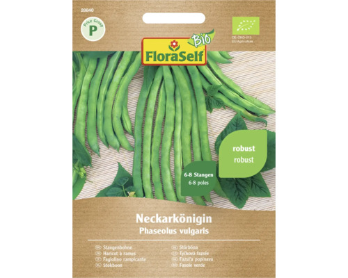 Biologische stokbonen Neckarkönigin FloraSelf Biologische open-pollinated groentezaden