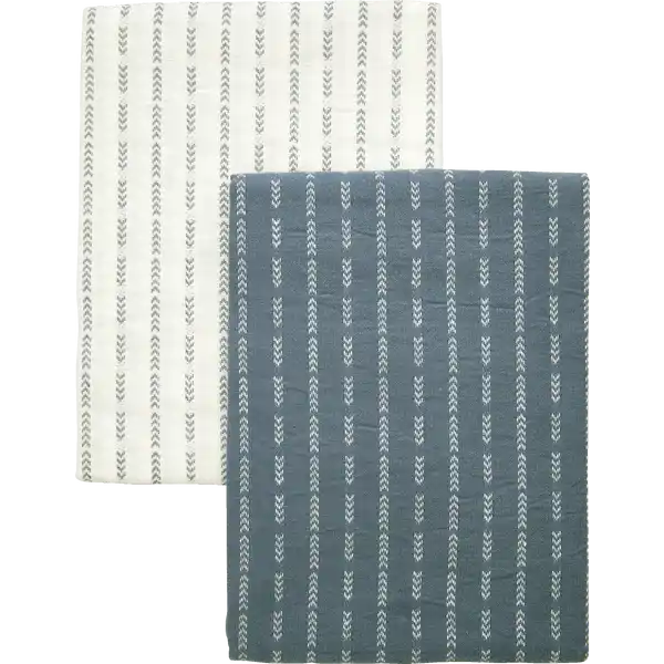 2er Set Geschirrtücher blau
