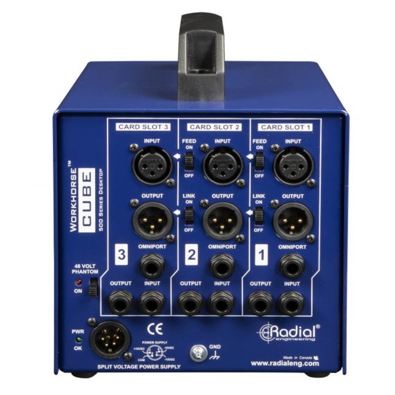 Radial Cube Workhorse desktop rack voor 500-serie 3 slots