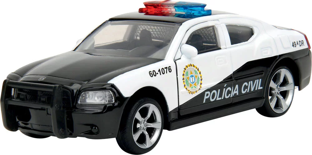 FAST AND FURIOUS - VOITURE 1:32 DODGE CHARGER POLICE FAST 5 GLOSSY NOIR 2006