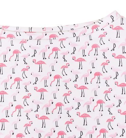 Petit Crabe Bådebluse - Luna - UV50+ - Creme m. Flamingo