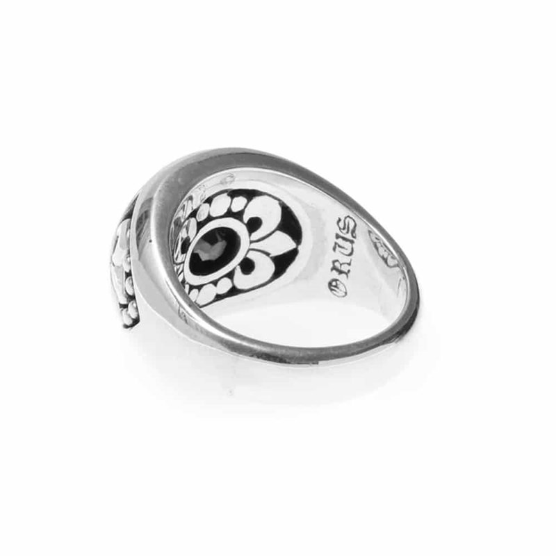 Bague Argent Union Sacrée Noire