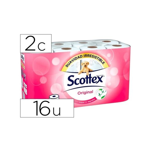 Scottex Papel Higiénico Doméstico 17 Mts Pack 16 Un 17191 750ml