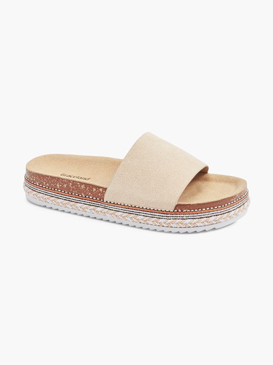 Graceland Offener Hausschuh beige