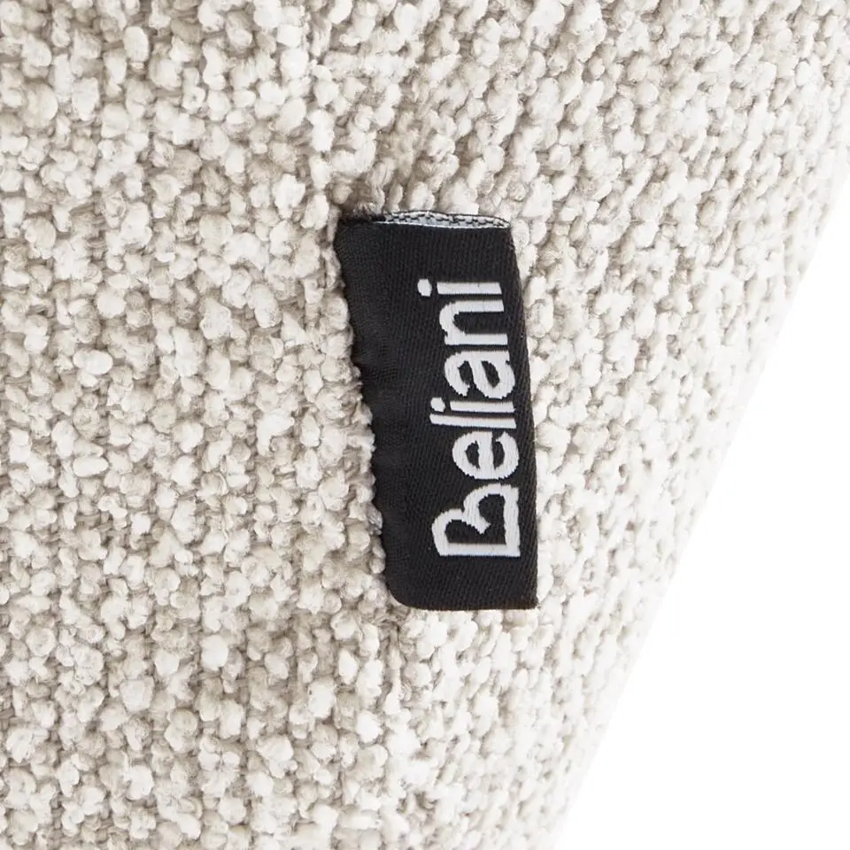 MOLLE - Fauteuil met voetenbank - Lichtbeige - Polyester