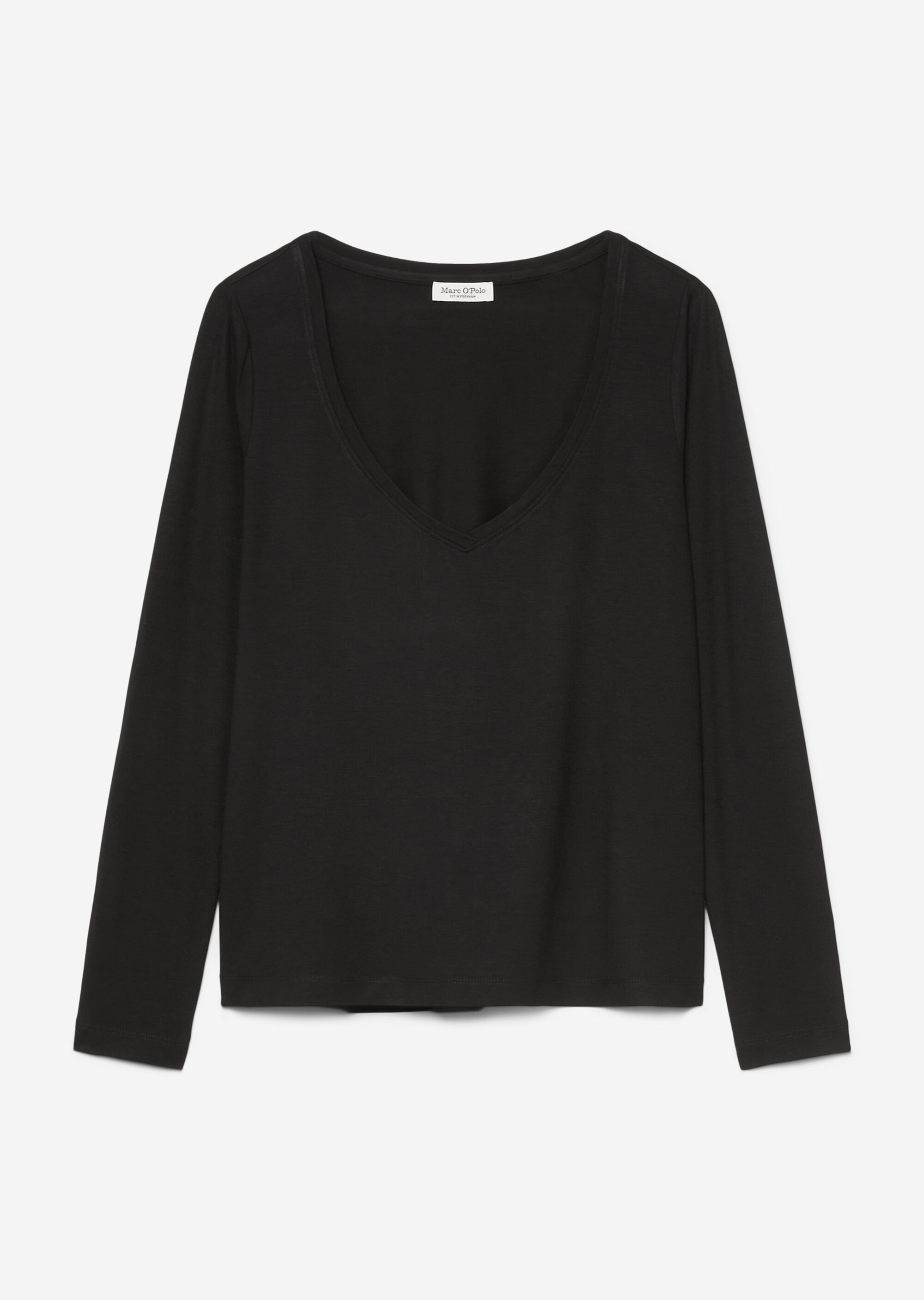 V-Neck-Longsleeveaus LENZING™ ECOVERO™