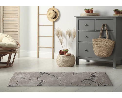 Tapijtloper Miami steen beige 50x150 cm
