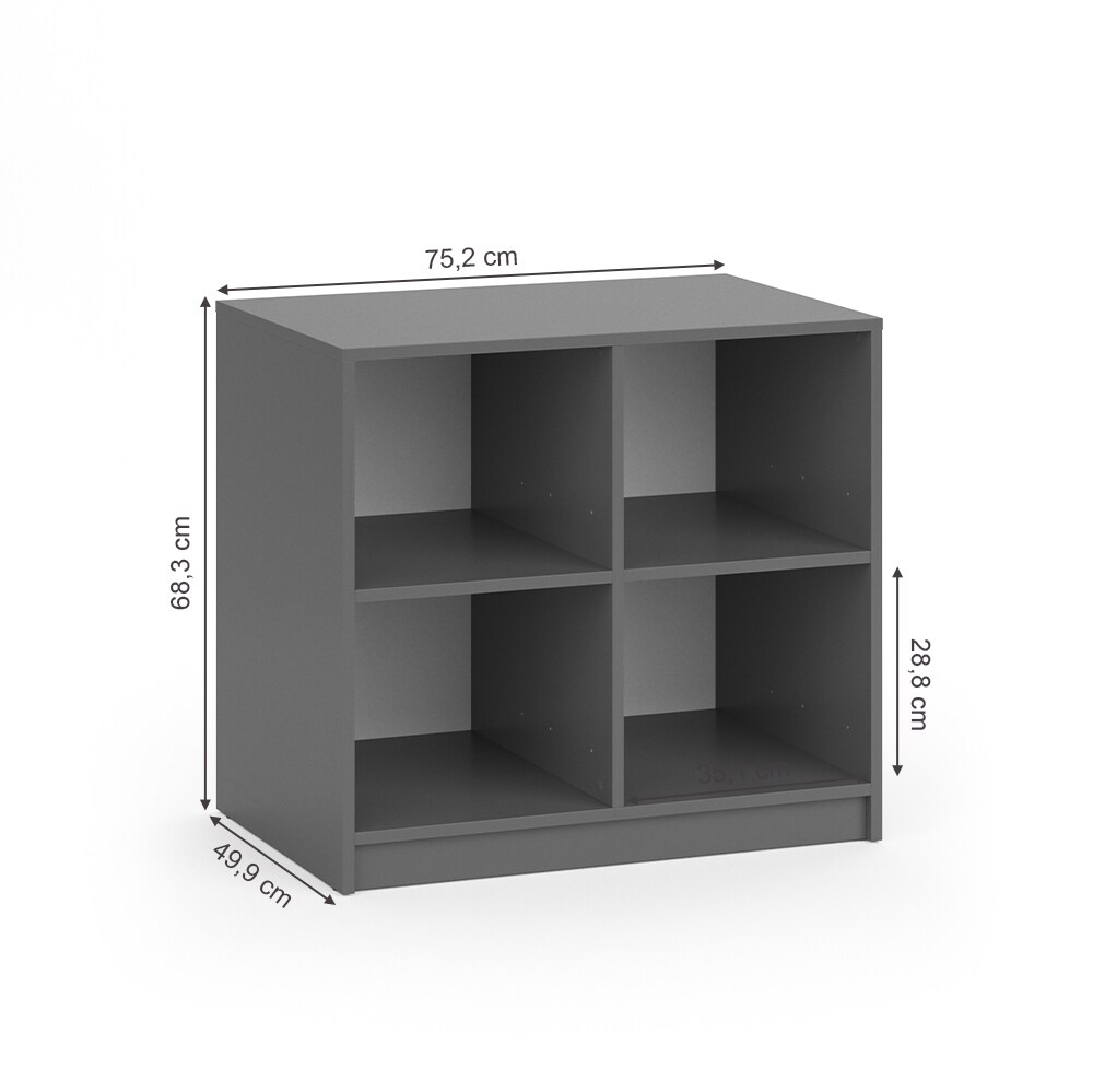 Vicco Kommode für Kleiderschrank Visit 4 Ablagen Sideboard Dielenschrank