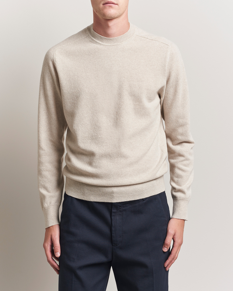 Altea Wool/Cashmere Crew Neck Pullover Beige
